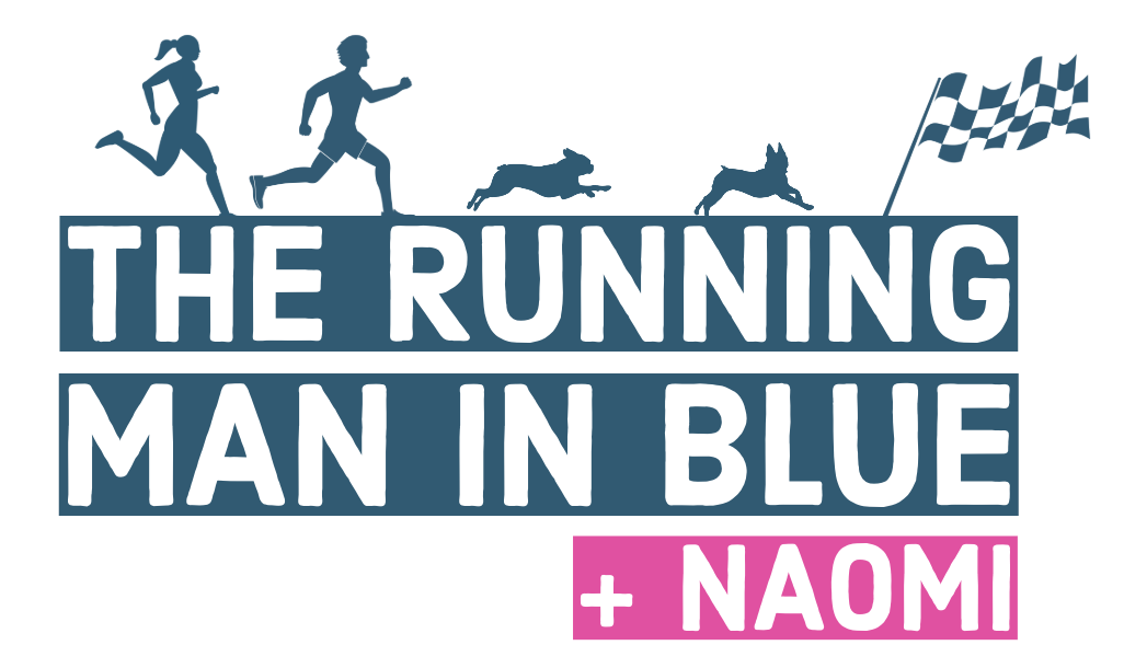 The Running Man in Blue